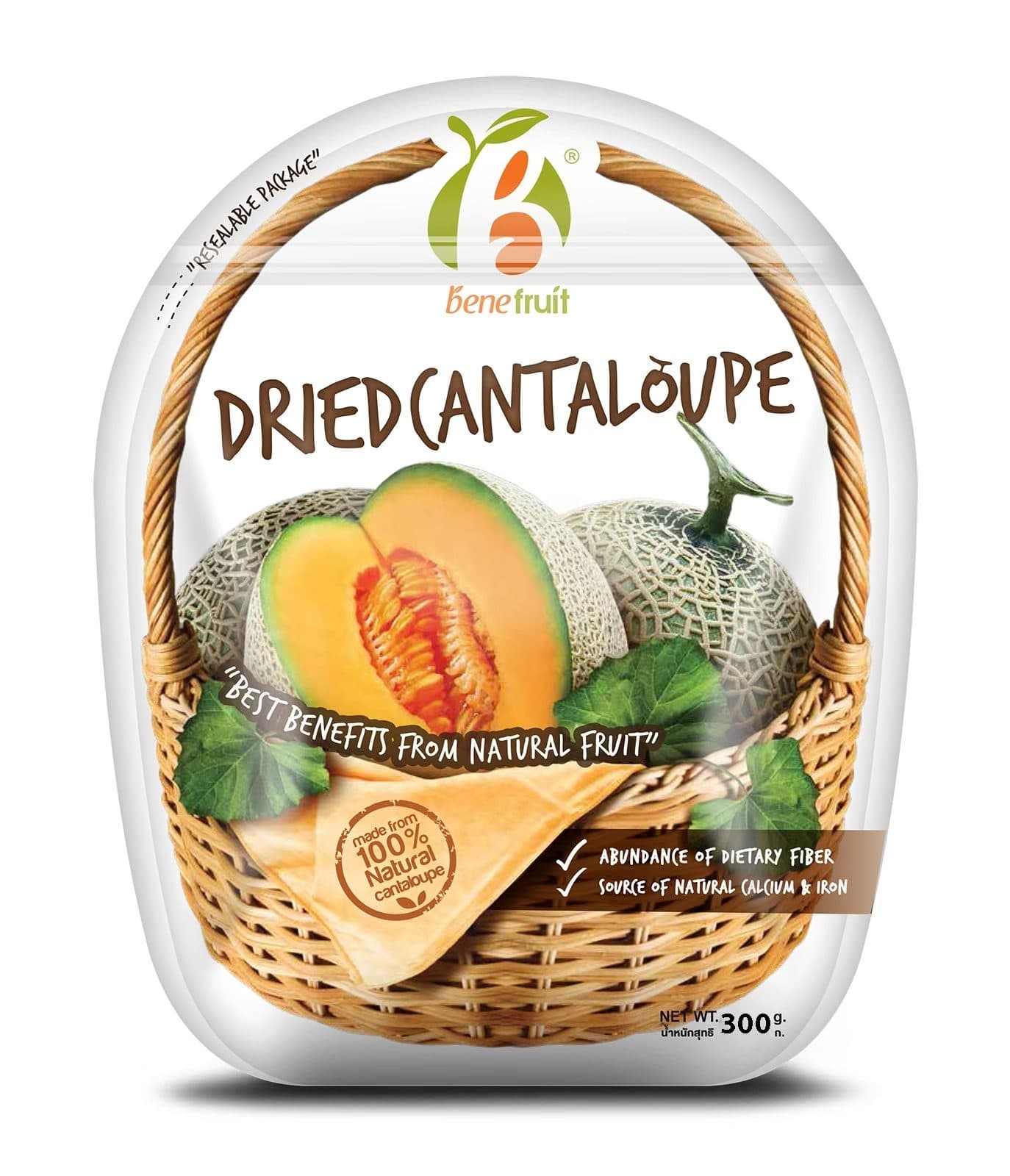 Dried Cantaloupe Basket L